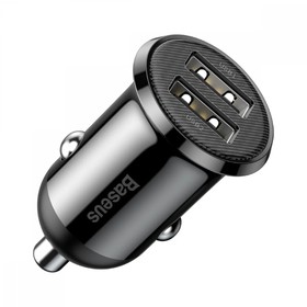 

Автомобильное зарядное устройство Baseus Grain Pro CCALLP-01, 2 USB, 4.8 А, черное