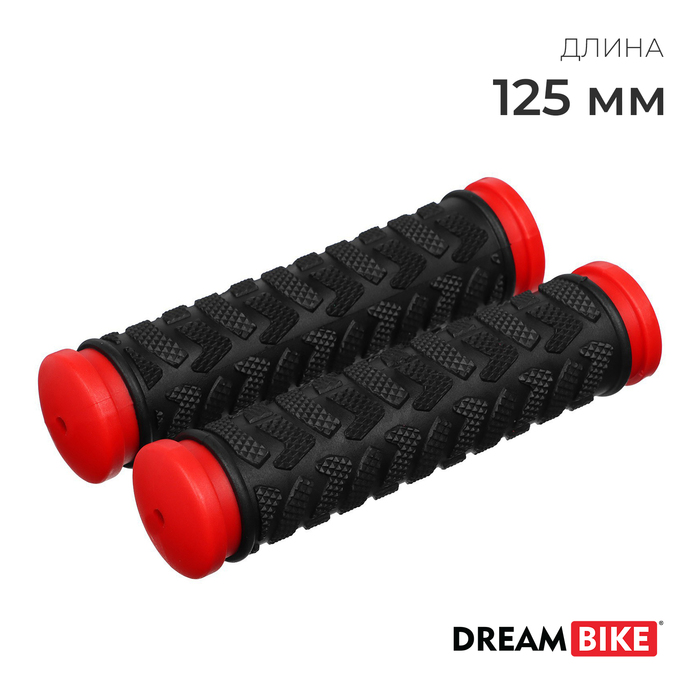 Грипсы Dream Bike, 125 мм, цвет чёрный/красный