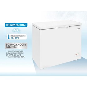 

Морозильный ларь AVEX CF 330, класс А, 285 л, 2 корзины, суперзаморозка, белый