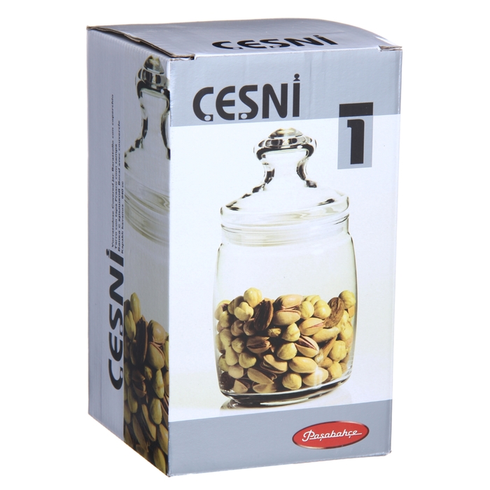 Банка для сыпучих 940 мл "Cesni. Алая роза", с крышкой