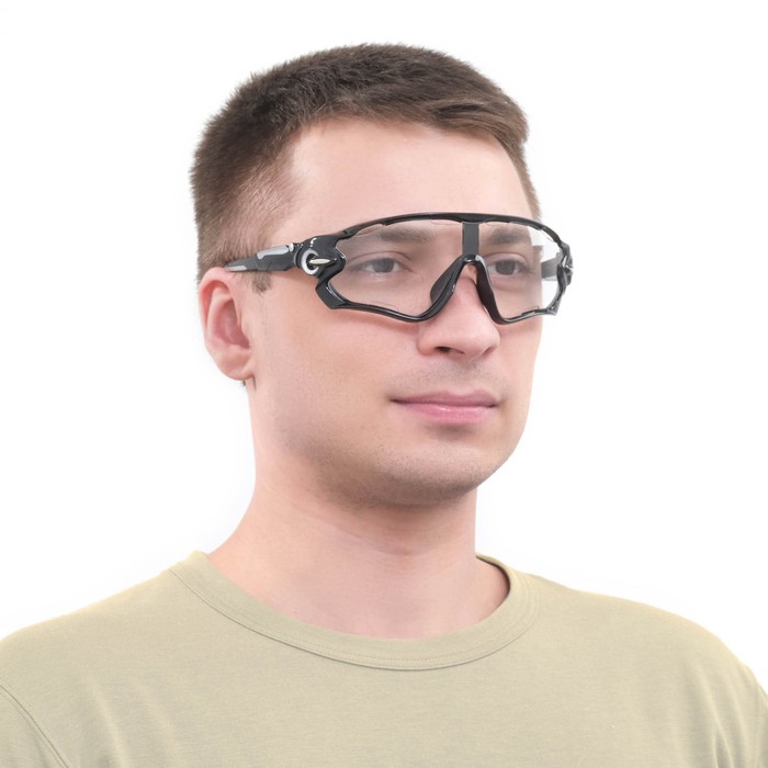 фото Очки спортивные, uv400, ширина 15 см, дужка 13.5 см, линза 8 х 5.1 см