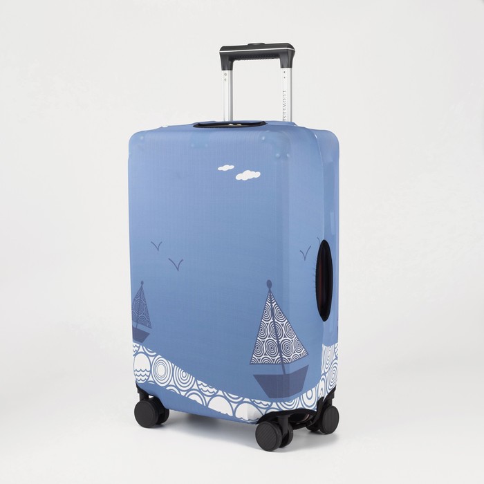 Чехол на чемодан 28, цвет голубой