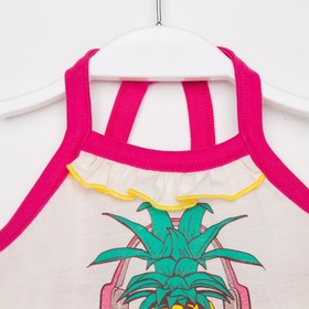 

Топ для девочки, цвет белый/малиновый, рост 92 см