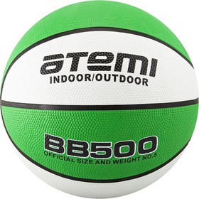 Мяч баскетбольный Atemi BB500, размер 5, резина, 8 панелей, окруж 68-71, клееный Ош