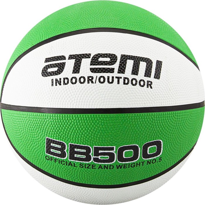 фото Мяч баскетбольный atemi bb500, размер 5, резина, 8 панелей, окруж 68-71, клееный