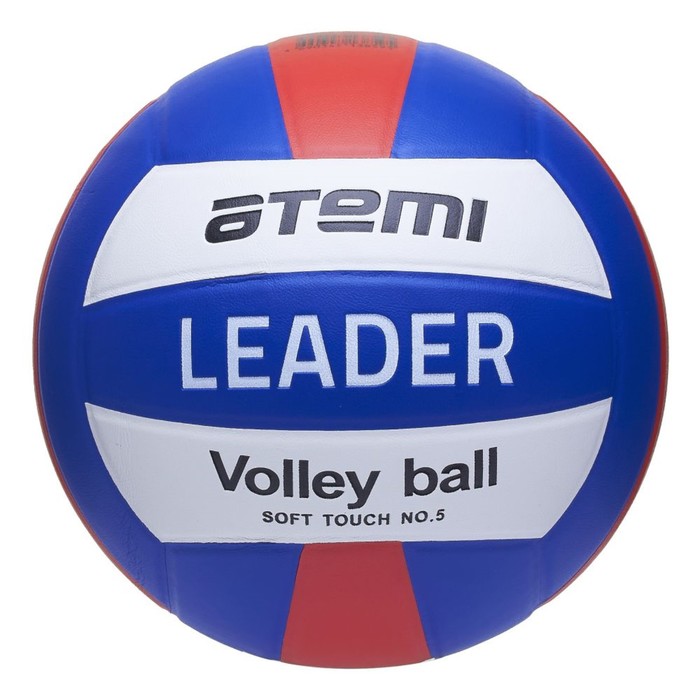 Мяч волейбольный Atemi LEADER, PVC ламинированный, 18 панелей, клееный, окружность 65-67 см