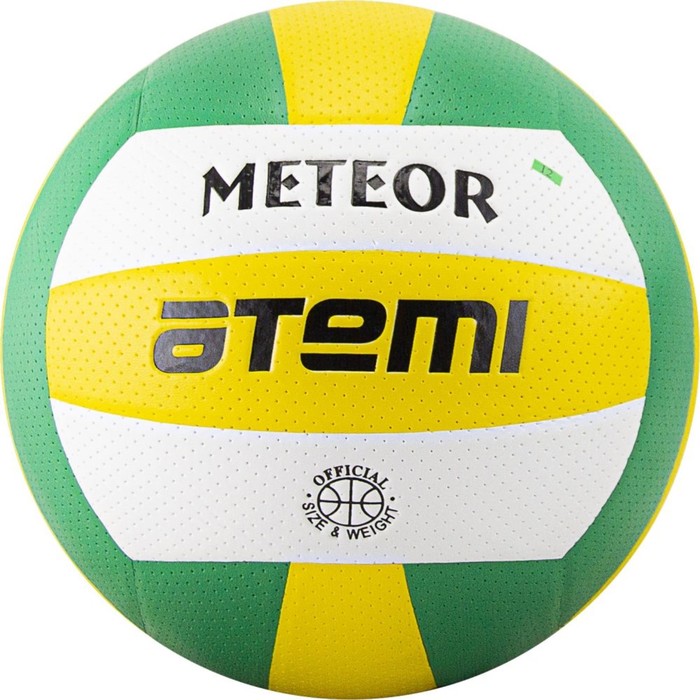 фото Мяч волейбольный atemi meteor, синтетическая кожа pvc, 18 п, клееный, окруж 65-67