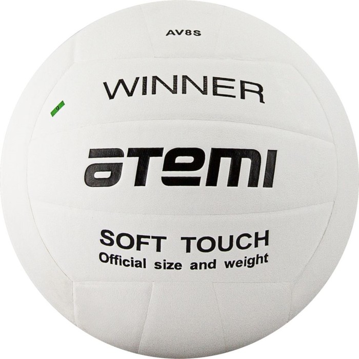 Мяч волейбольный Atemi WINNER, синтетическая кожа PU soft, 18 п, клееный, окруж 65-67