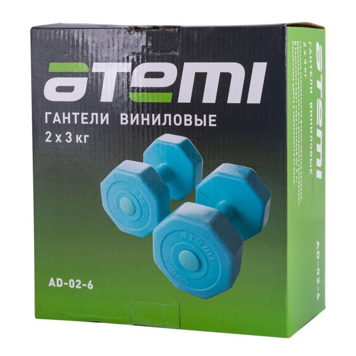 

Гантели виниловые Atemi AD026, 3 кг, 2 шт