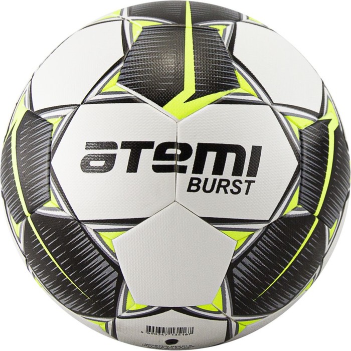 фото Мяч футбольный атеми burst, размер 5, камера латекс, покрышка пу, 32 п,круж 68-71, гибрид atemi