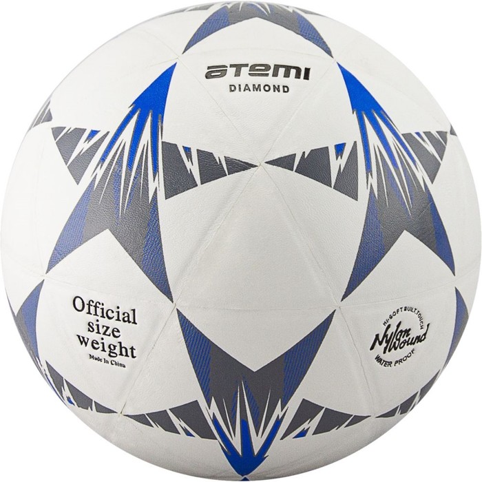 фото Мяч футбольный atemi diamond, pvc, размер 5 , 420 г., ламинированный , окруж 68-71
