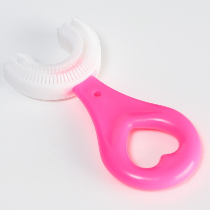 фото Детская зубная щетка-массажер,силикон, цвет розовый крошка я