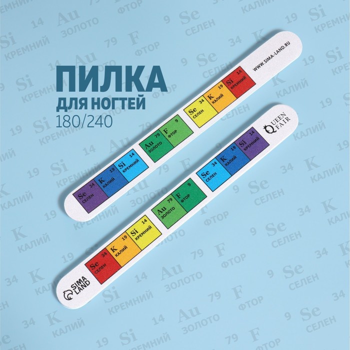 Пилка-наждак «CHEMICAL ELEMENT», абразивность 180/240, 18 см