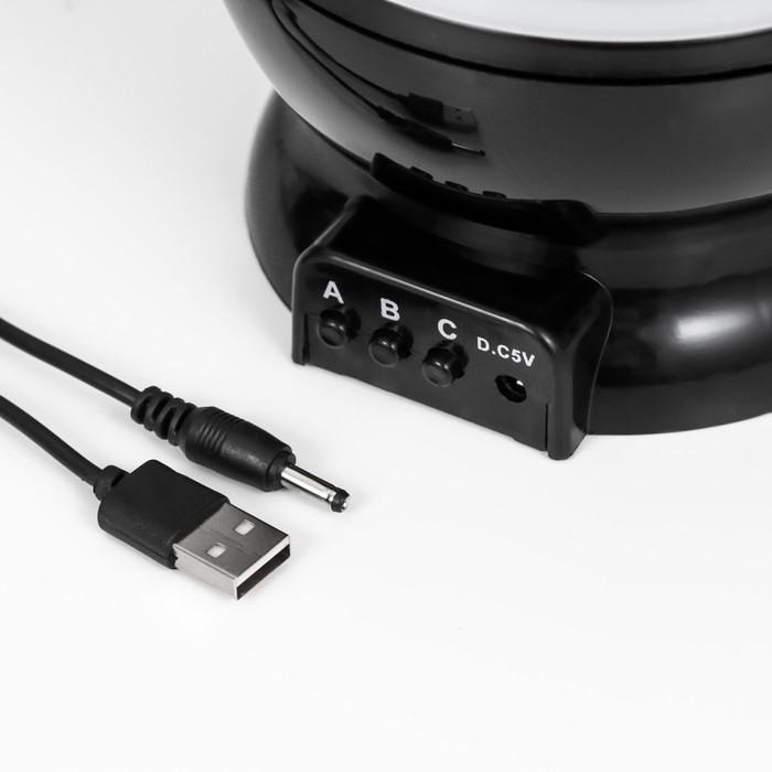 Ночник-проектор "Космос" LED от батареек 4хААА USB черный 12х12х13,5 см 7675186