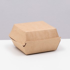 Коробка под бургер 11 х 11 х 8 см, крафт,
