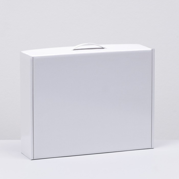 Коробка самосборная, белая, ламинированная, 25 х 32 х 8,5 см коробка самосборная крафт белая 25 х 25 х 12 см