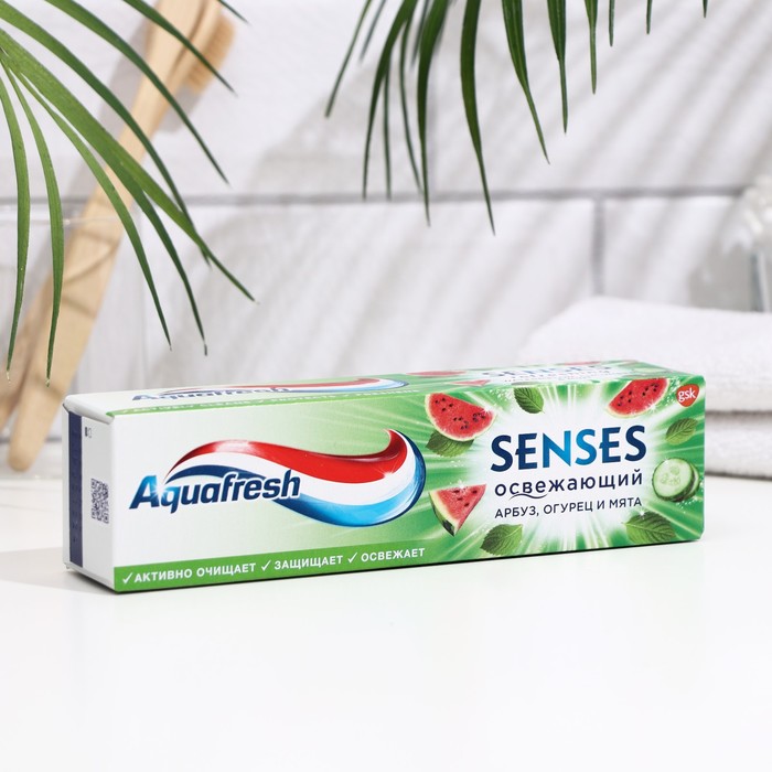 фото Зубная паста аквафреш senses, освежающий арбуз, 75 мл aquafresh