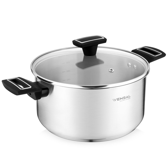 

Набор 6 предметов: 2 кастрюли 3 л, 5.4 л, ковш 1.6 л, Vensal Velours