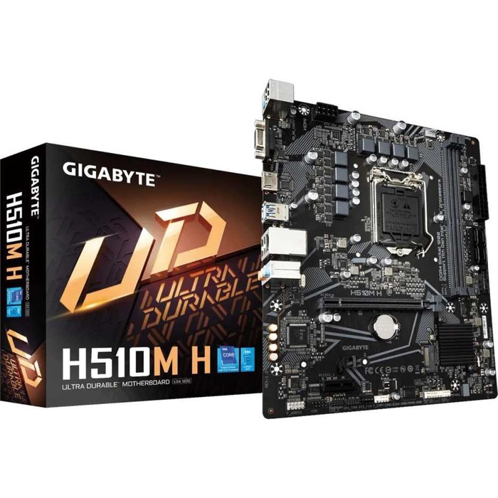 фото Материнская плата gigabyte h510m h, lga1200, h510, 2xddr4, vga, hdmi, matx