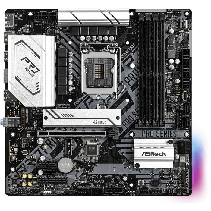 

Материнская плата Asrock H570M PRO4, LGA1200, H570, 4xDDR4, HDMI, mATX