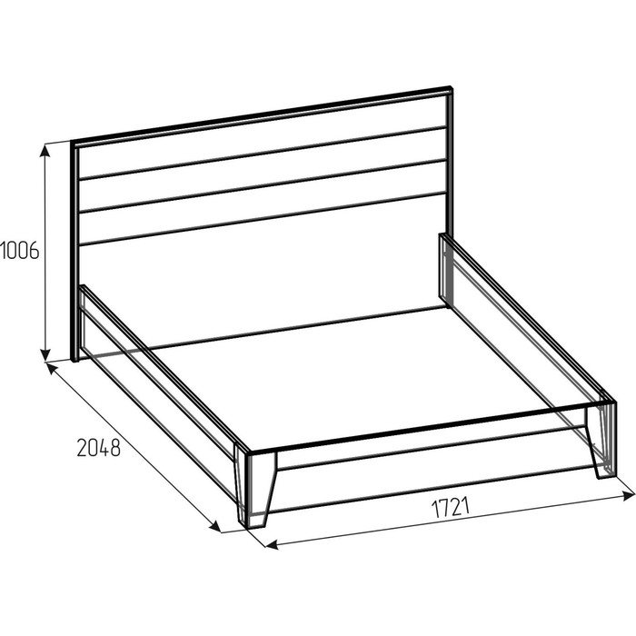 фото Кровать люкс «айрис 307», 2000 × 1600 мм, без основания, цвет белый / дуб золотистый глазов