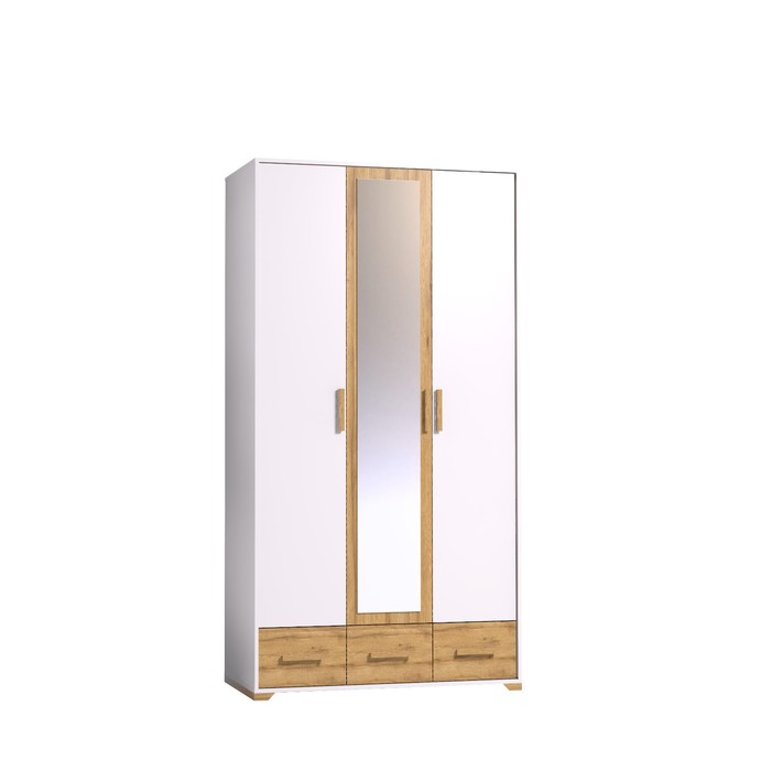 Шкаф для одежды и белья «Айрис 444», 1194 × 596 × 2285 мм, цвет белый / дуб золотистый шкаф для одежды и белья айрис 444 белый