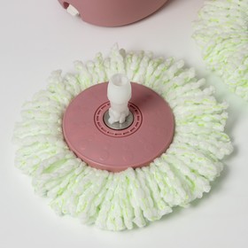 

УЦЕНКА Набор для уборки: ведро с металлической центрифугой, запасная насадка из микрофибры