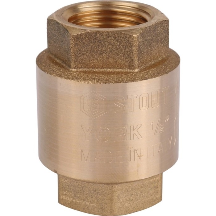 Клапан обратный STOUT SVC-0012-000015, 1/2, пружинный, муфтовый, с пластиковым седлом клапан обратный stout svc 1103 000015 1 2 отсекающий никель