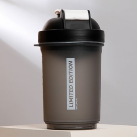 

Шейкер спортивный Limited edition, чёрный, с чашей под протеин 500 мл