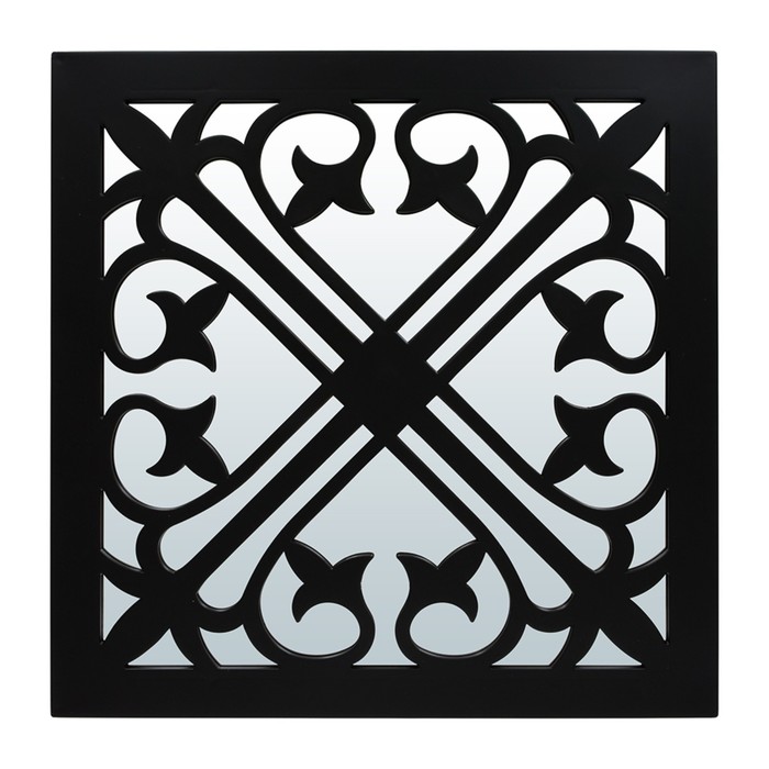 Зеркало Qwerty «Генуя», декоративное, 40х40 см, цвет черный