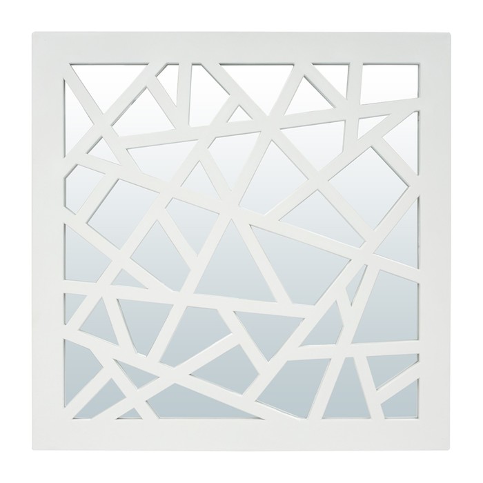 Зеркало Qwerty «Турин», декоративное, 40х40 см, цвет белый