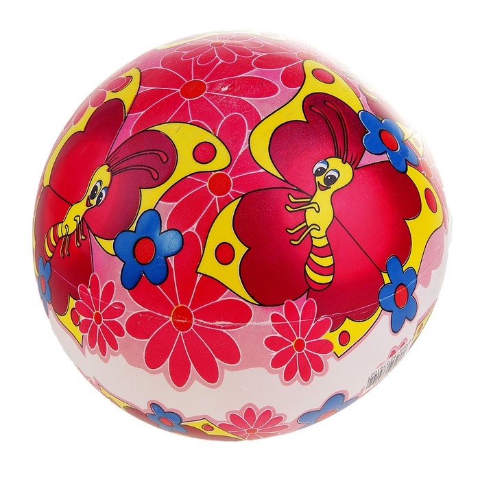 Мяч детский Бабочки d=22 см, 60 гр