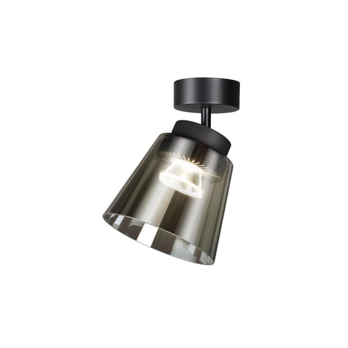 Светильник OVER, 24Вт LED, 4000К, 1800лм, цвет корпус чёрный/плафон дымчатый