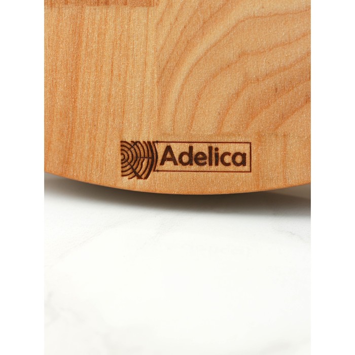 Двухярусная подставка Adelica, d=32×20×1,8 см, высота 27 см, массив берёзы, пропитано маслом