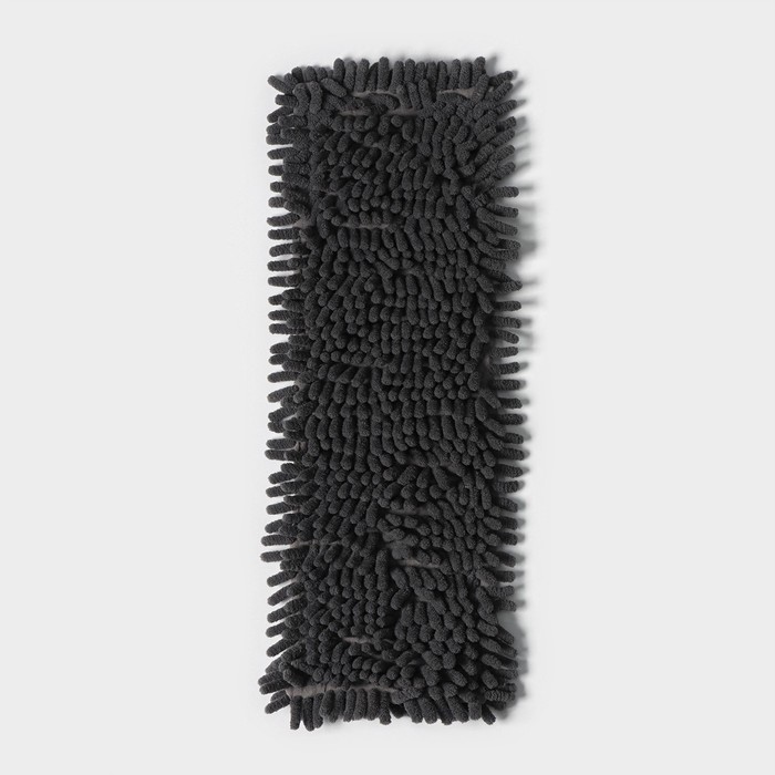Насадка для плоской швабры Доляна, 43×13 см, микрофибра букли, цвет серый