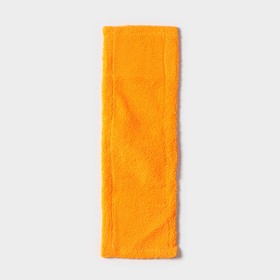 Насадка для плоской швабры, микрофибра 42х12 см, 60 гр, цвет оранжевый