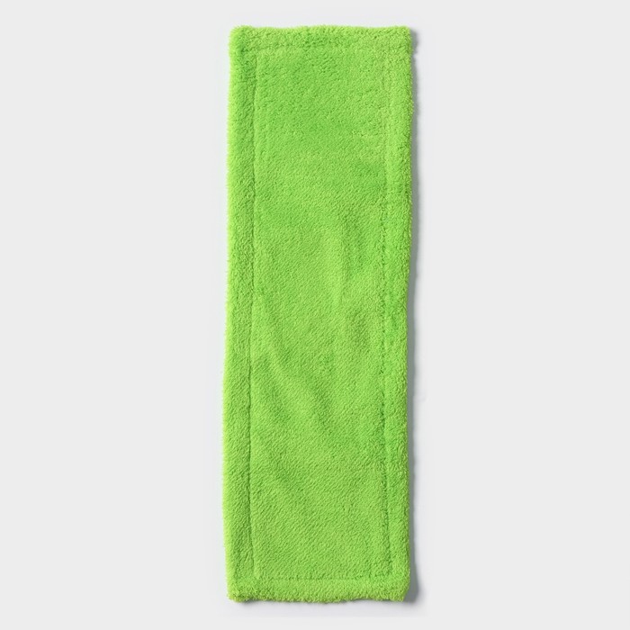 Насадка для плоской швабры, микрофибра 42х12 см, 60 гр, цвет зеленый
