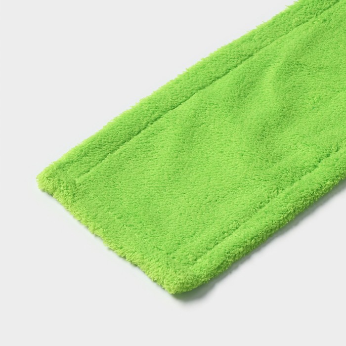 Насадка для плоской швабры, микрофибра 42х12 см, 60 гр, цвет зеленый