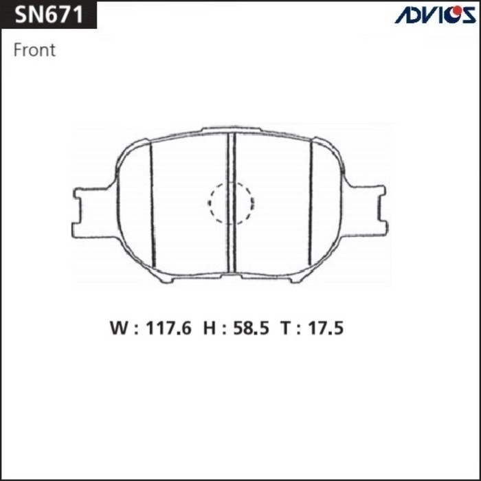 

Дисковые тормозные колодки ADVICS SN671