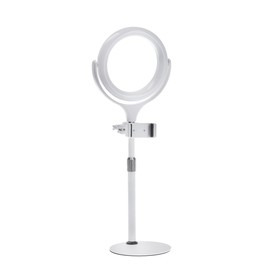 

Светодиодная кольцевая лампа на штативе F537, подставка, лампа 16 см, Bluetooth-пульт, белая