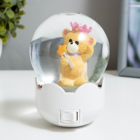 

Ночник "Мишка с короной" LED белый 7х7х11 см