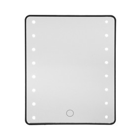 Зеркало LuazON KZ-15, подсветка 16 LED + увелич. зеркало 5Х, d=7.5 см, 4хААА (не в компл.) Ош