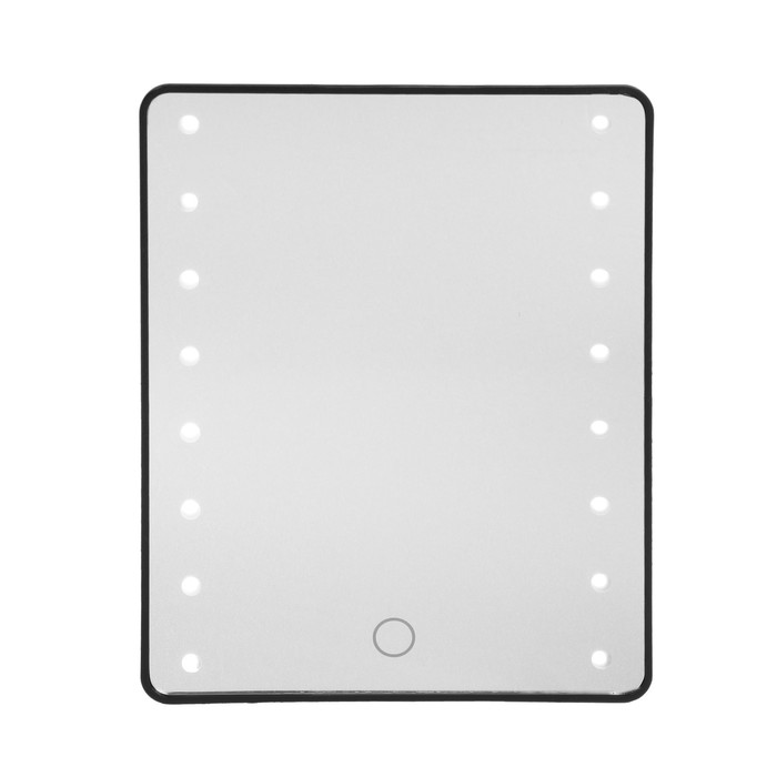 Зеркало Luazon KZ-15, подсветка 16 LED + увелич. зеркало 5Х, d=7.5 см, 4хААА (не в компл.)