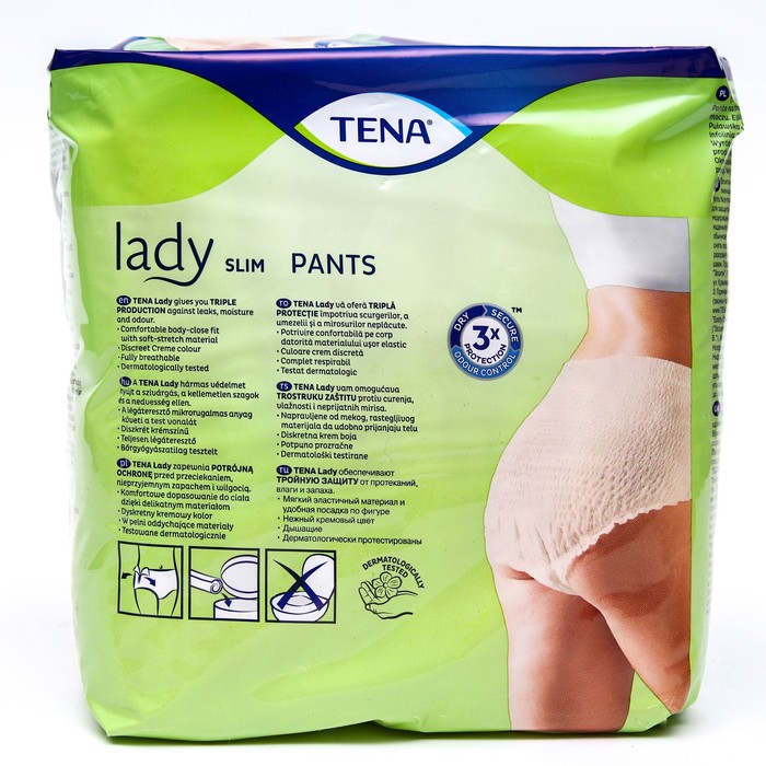 фото Трусы впитывающие tena lady slim pants normal l, 7 шт.