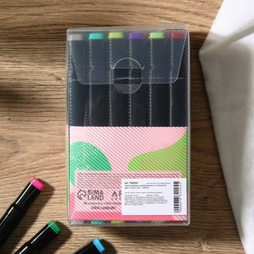 

Маркеры для скетчинга 2-х сторонние, 24 цвета Flowers colors