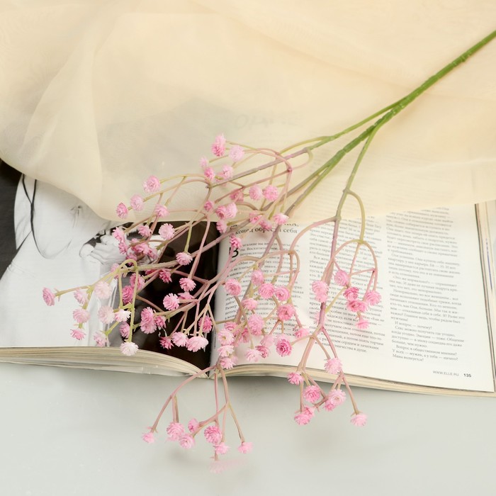 Цветы искусственные Гипсофила хлопчатая 60 см, розовый