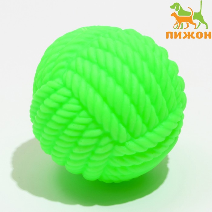 

Игрушка для собак пищащая "Клубок ниток", 8 см, зелёная