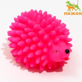 Игрушка пищащая 'Ёж' большой для собак, 9 см, розовая Ош