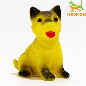 Игрушка пищащая 'Маленький друг' для собак, овчарка, 9 см, жёлтая Ош