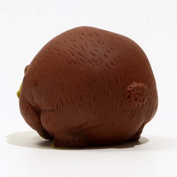 Игрушка пищащая "Обезьянка", 8 х 6 см, тёмно-коричневая